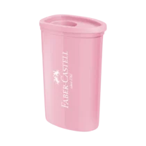 Apontador C/ Depósito Cor Pastel Rosa - Faber-Castell