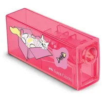 Apontador C/ Depósito Pets Cor Rosa - Faber-Castell