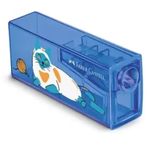 Apontador C/ Depósito Pets Cor Azul - Faber-Castell