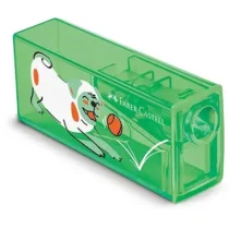 Apontador C/ Depósito Pets Cor Verde - Faber-Castell