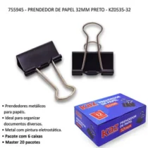 Grampomol C/ 12 UN. 32 mm Preto - Kaz