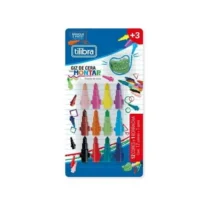 GIZ DE CERA PARA MONTAR C/ 12 CORES E 1 BORRACHA - TILIBRA