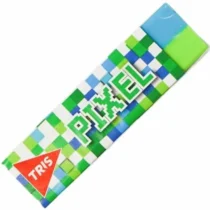 BORRACHA PIXEL AZUL E VERDE - TRIS