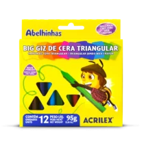 Giz De Cera Triangular C/12 Cores  95G - Acrilex