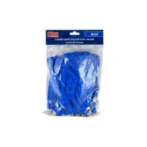 Cordão Azul P/ Crachá C/ Jacaré 50 UN. - Kaz