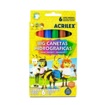 Caneta Hidrocor Abelhinhas Grossa C/ 6 UN. - Acrilex