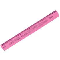 Régua Flexível Rosa 30 cm - Maxcril