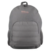 Mochila Em Poliéster Cinza Logo Rosa - Wilson