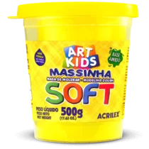 Massa De Modelar Soft 500G Amarelo Limão - Acrilex
