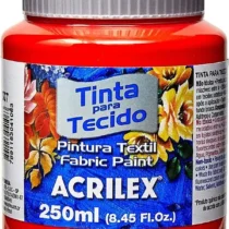 Tinta P/ Tecido Vermelho Fogo 250 ml - Acrilex
