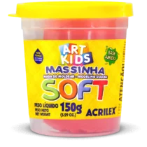 MASSA DE MODELAR SOFT 150G VERMELHO - ACRILEX
