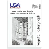 Bloco Papel Vegetal A4 P/ Desenho Técnico 60 g/m² C/ 50 Fls.  - Usa Folien