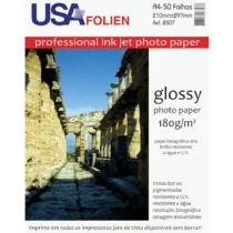 Papel Fotográfico A4 180 g/m² C/ 50 Fls. - Usa Folien
