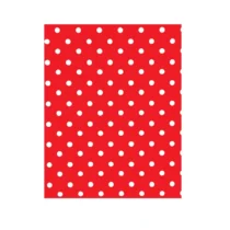 Saco P/ Presente Vermelho Metálico C/ Bolinhas Brancas C/ Textura 35 cm X 55 cm  - Brastill