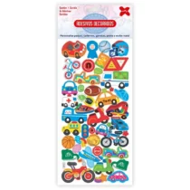 Cartela De Adesivos Decorados Aventura (Kids)  10 cm X 24 cm UN. - Make+