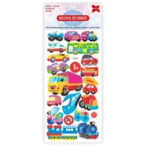 Cartela De Adesivos Decorados Aventura (Kids)  10 cm X 24 cm UN. - Make+