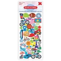 Cartela De Adesivos Decorados Aventura (Kids)  10 cm X 24 cm UN. - Make+