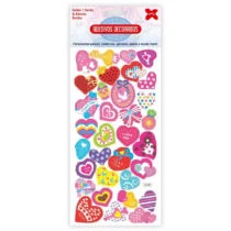 Cartela De Adesivos Decorados Princesas (Kids) 10 cm X 24 cm UN. - Make+