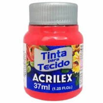 Tinta P/ Tecido Vermelho Bebê 37 ml  - Acrilex