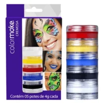 Tinta P/ Rosto C/ 5 Cores   - Color Make