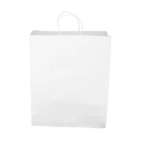 Sacola De Papel Branca 26 cm X 19,5 cm X 9,5 cm  - Cromus