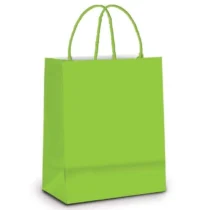 Sacola De Papel Verde 21,5 cm X 15 cm X 8 cm C/  - Cromus