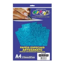 Papel C/ Glitter Azul A4 180 g/m² C/ 5  - Off Paper