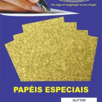 Papel C/ Glitter Dourado A4 180 g/m² C/ 5  - Off Paper