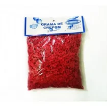 Pacote De Grama De Crepom Vermelho 50 G  - Totpel