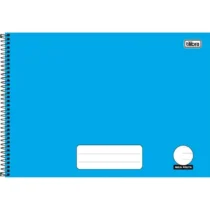 Caderno Meia Pauta Pepper Azul 80 Fls. - Tilibra