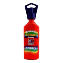 Tinta Dimensional Brilliant Vermelho Fogo 35 ml  - Acrilex