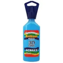 Tinta Dimensional Brilliant Azul Celeste 35 ml  - Acrilex
