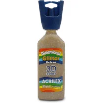 Tinta Dimensional Glitter Amarelo 35 ml  - Acrilex