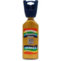 Tinta Dimensional Metallic Ouro 35 ml  - Acrilex