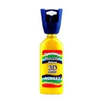 Tinta Dimensional Metallic Amarelo 35 ml  - Acrilex