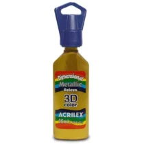Tinta Dimensional Metallic Dourado Solar 35 ml  - Acrilex