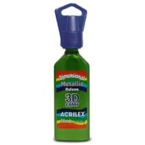 Tinta Dimensional Metallic Verde Kiwi 35 ml  - Acrilex