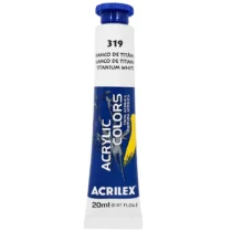 Tinta Acrylic Colors Branco De Titânio 20 ml - Acrilex