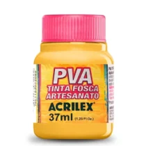 Tinta Fosca P/ Artesanato Amarelo Ouro 37 ml  - Acrilex