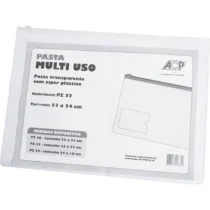 Pasta Multiuso Horizontal 235 mm X 330 mm C/ Zíper E Visor  - Acp