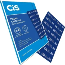 Papel Carbono Azul P/ Manuscrito A4 210 mm X 297 C/ 100  - Cis