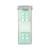 Borracha Mini Dadinhos Verde E Branco C/ 3 UN. - Cis