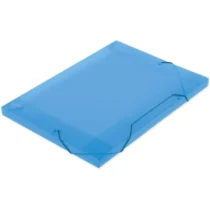 Pasta Plástica Azul C/ Elástico  245 mm 335 mm X 20 mm  - Plascony