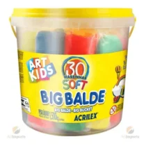 Balde De Massa De Modelar Soft Colorido 1,500 Kg  - Acrilex