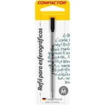 Refil P/ Esferográfica 1006 M Preto UN. - Compactor