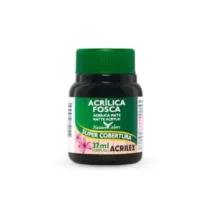 Tinta Acrílica Fosca Preta 37 ml  - Acrilex