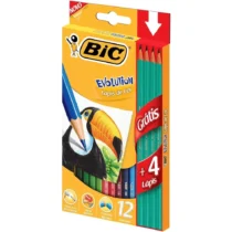 Lápis De Cor Sextavado C/ 12 Cores E Lápis Grafite N° 2 C/ 4 UN. - Bic