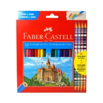 Lápis De Cor Sextavado 24 C/ 4 Lápis Bicolores UN. - Faber-Castell