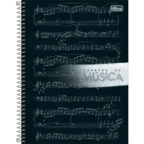 Caderno De Música 80 Folhas Preto - Tilibra
