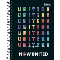 Caderno Now United Preto - 10 Mat. 160 Folhas - Tilibra